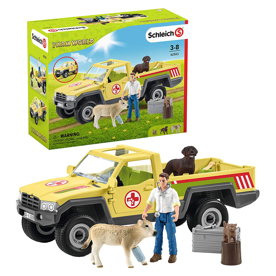 Buy Schleich Farm World Vet Visit to the Farm | Yallatoys.com