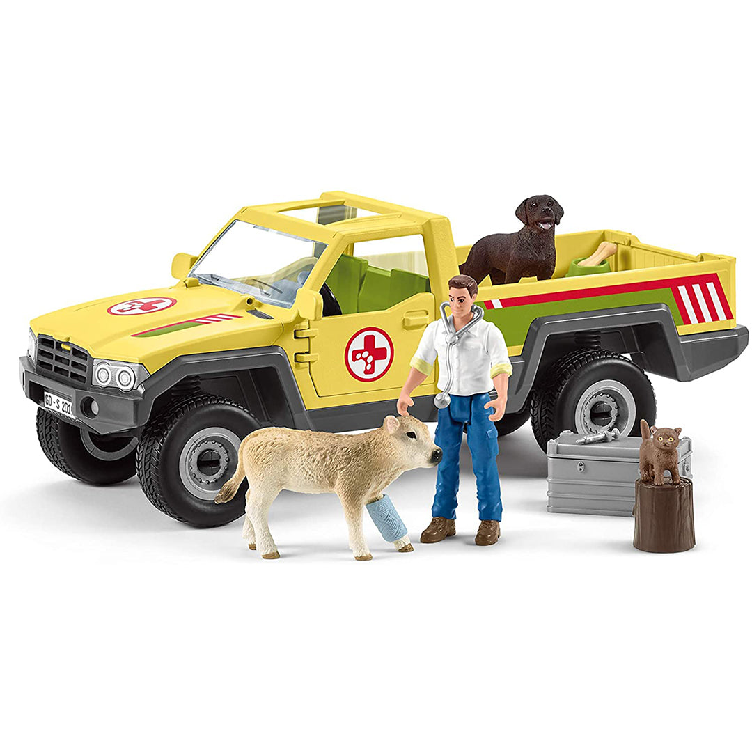 Buy Schleich Farm World Vet Visit to the Farm | Yallatoys.com