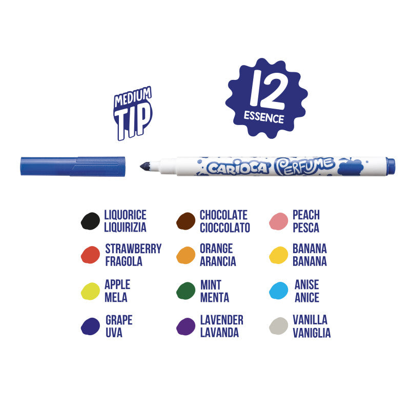 Buy Carioca Felt Tip Pens Perfume 12pcs | Yallatoys.com