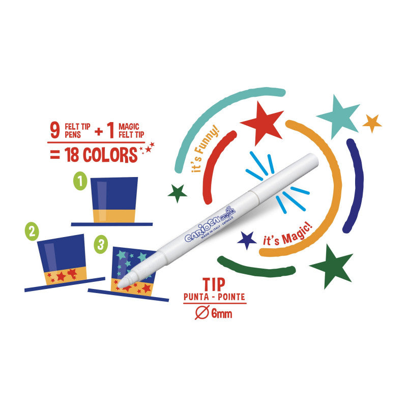 Buy Carioca Magic Felt Tip Pens Color Change 10pcs | Yallatoys.com