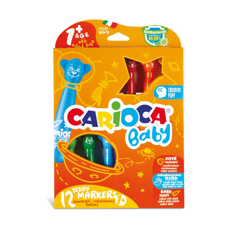 Buy Carioca Teddy Markers Baby 12pcs | Yallatoys.com