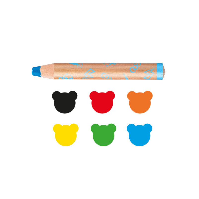 Buy Carioca Color Pencil 3in1, Pencil, Wax & Watercolor Set Of 6pcs | Yallatoys.com