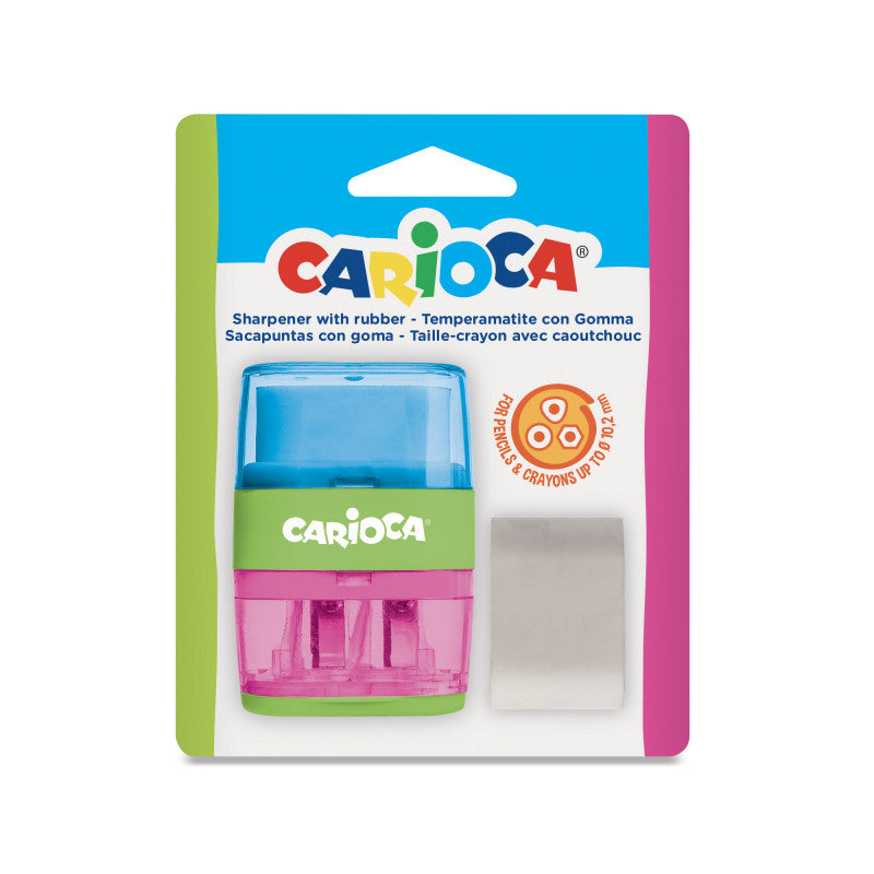 Buy Carioca Sharpener 2 Hole With Eraser 1pc (Sold Separately Subject To Availability) | Yallatoys.com