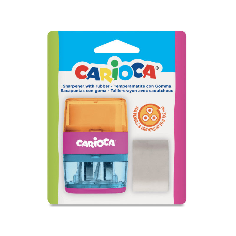 Buy Carioca Sharpener 2 Hole With Eraser 1pc (Sold Separately Subject To Availability) | Yallatoys.com