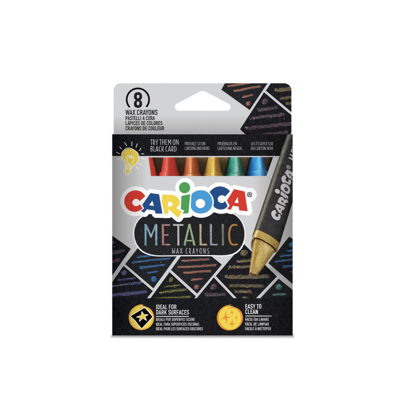 Buy Carioca Metallic Maxi Wax Crayons 8pcs | Yallatoys.com