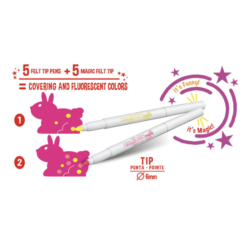 Buy Carioca Magic Felt Tip Pens Color Up 10pcs | Yallatoys.com