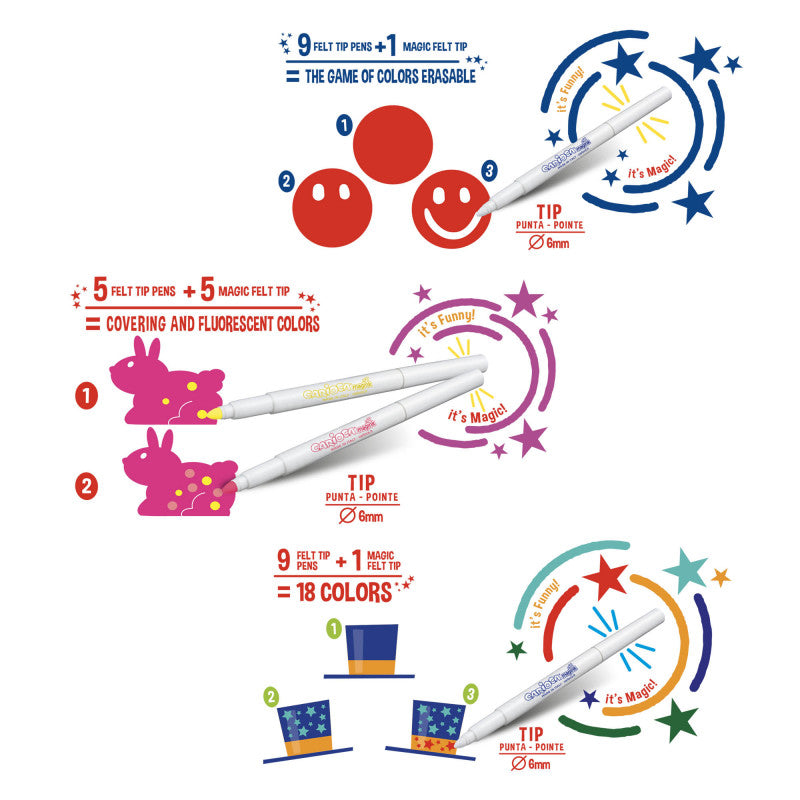 Buy Carioca Magic Felt Tip Pens Magic Markers 30pcs | Yallatoys.com