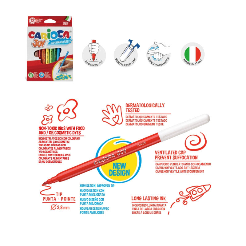 Buy Carioca Travel Suitcase 30 Felt Tipcs & Coloring Album | Yallatoys.com