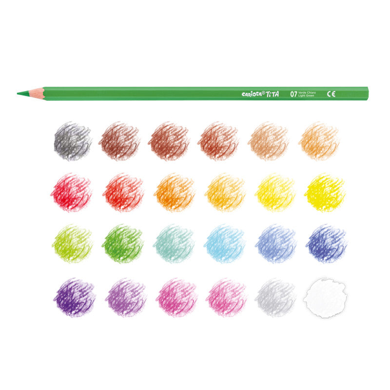 Buy Carioca Hexagonal Pencils Tita Tube 24 Pcs & Sharpener | Yallatoys.com