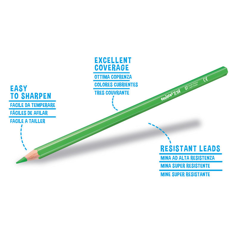 Buy Carioca Hexagonal Pencils Tita Tube 24 Pcs & Sharpener | Yallatoys.com