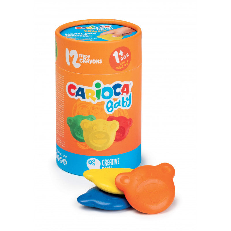 Buy Carioca Teddy Crayons Baby 12pcs | Yallatoys.com