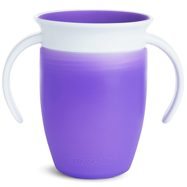 Munchkin - Miracle Trainer Cup with Lid 1pk 7oz - Purple Munchkin Yallatoys