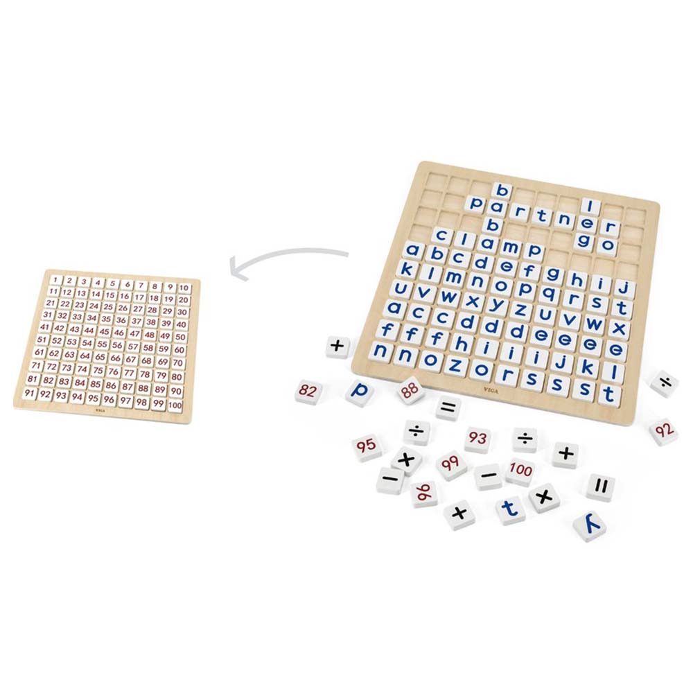 Buy Viga Learn Alphabet & Maths Board | Yallatoys.com