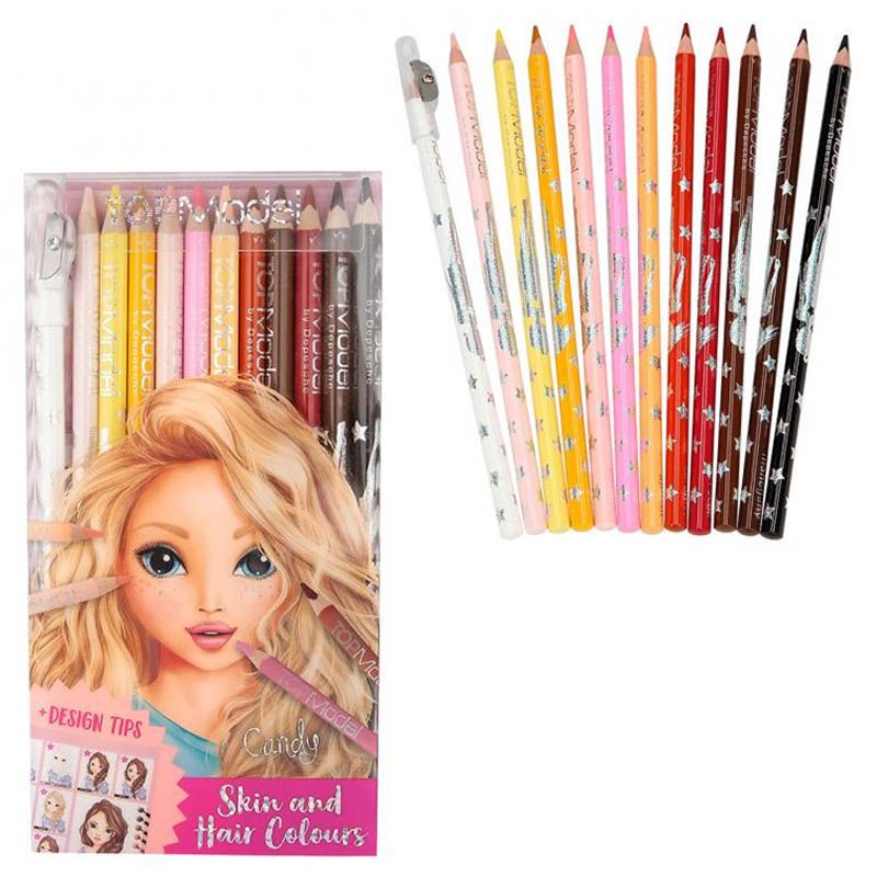 Buy Topmodel Coloured Pencil Set Skin And Hair Colours | Yallatoys.com
