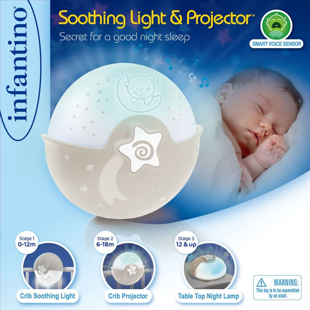 Infantino  Wom Soothing Light & Projector
(Blue Infantino Yallatoys
