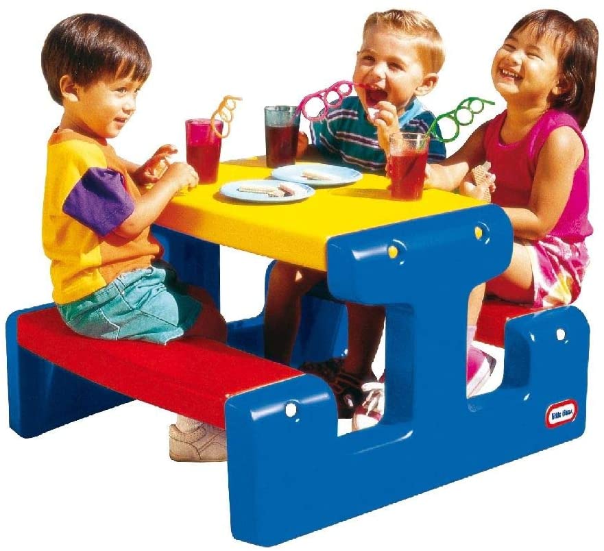 Buy Little Tikes Large Picnic Table (Primary) Seats Up to 6 Kids | Yallatoys.com