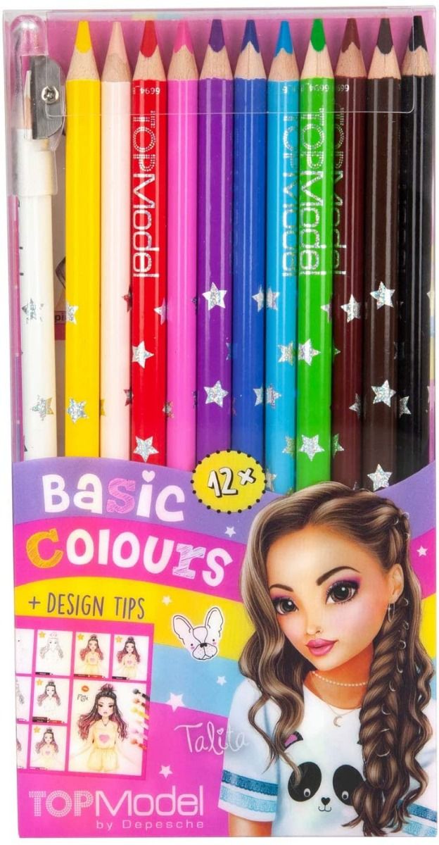 Buy Topmodel Coloured Pencil 12 Colours | Yallatoys.com