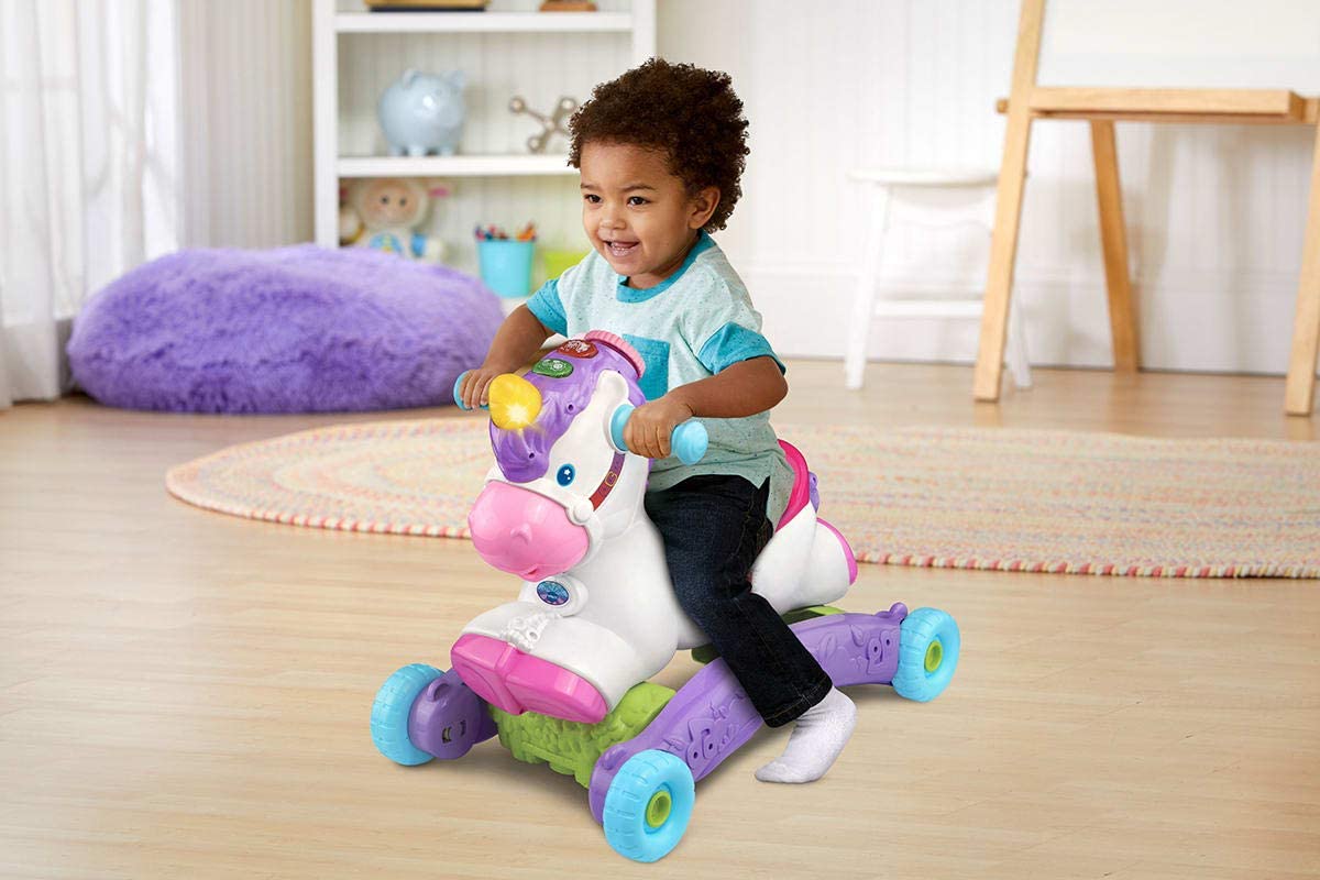 Buy VTech Rock and Ride Unicorn Baby Ride On Toy | Yallatoys.com