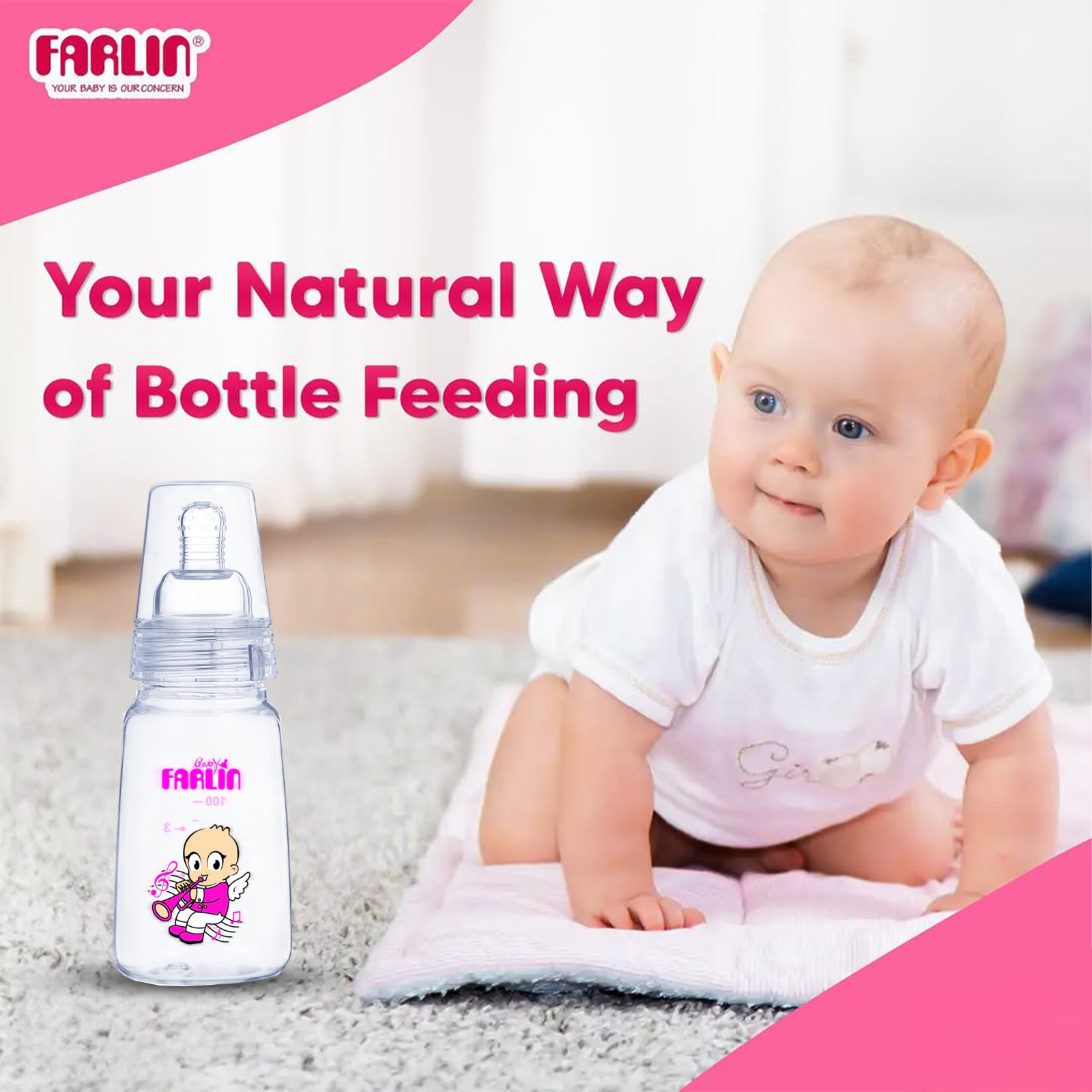 Farlin  Feeding Bottle 4Oz Farlin Yallatoys