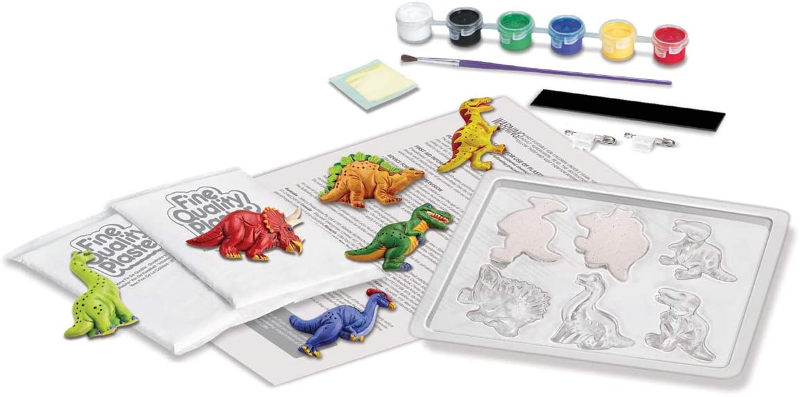 Buy 4M Glow-in-The-Dark Mould & Paint Dinosaur DIY Arts & Crafts Glow Mix & Make for Kids | Yallatoys.com