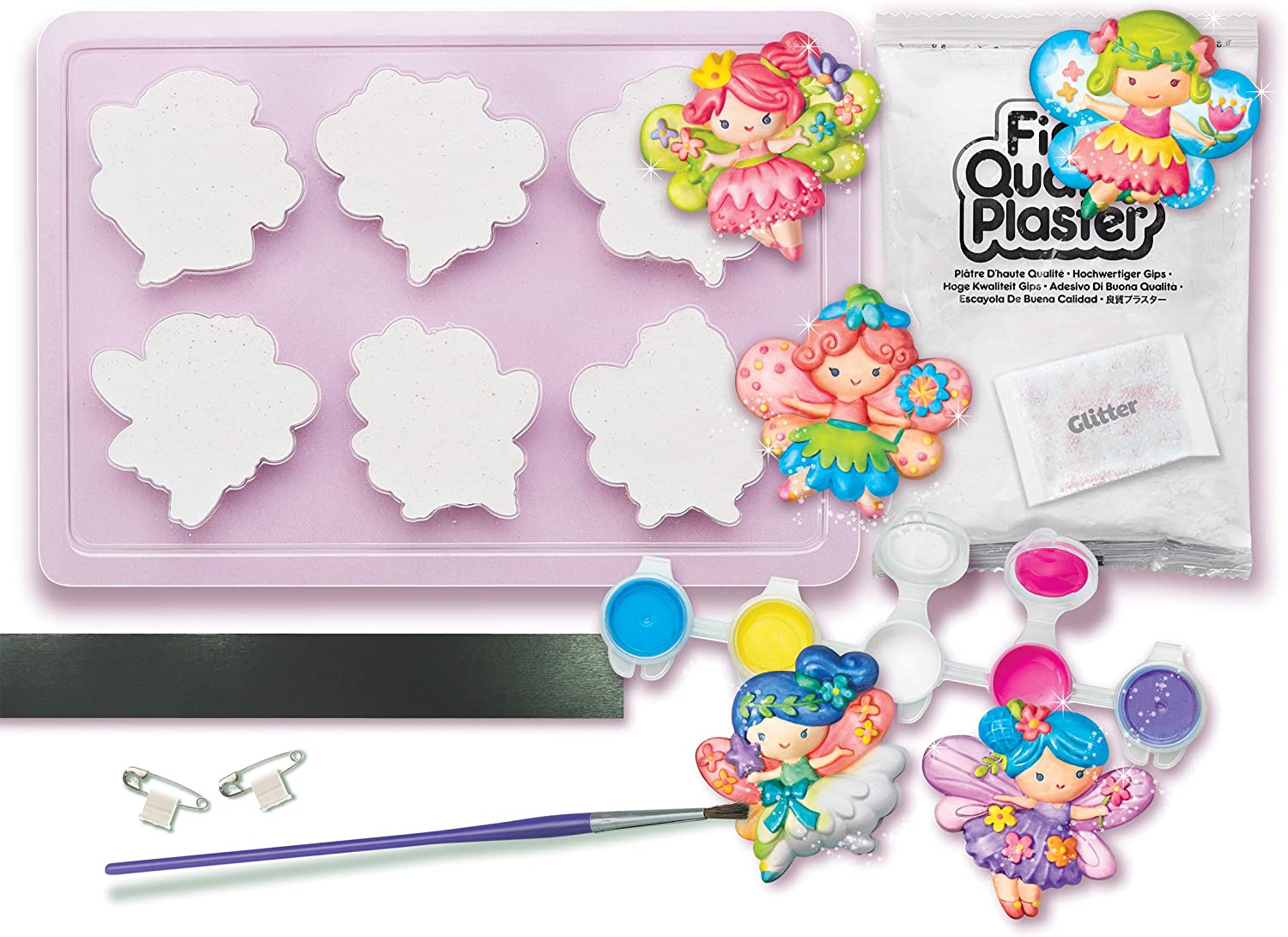 Buy 4M Mould and Paint Glitter Fairies DIY Kit | Yallatoys.com