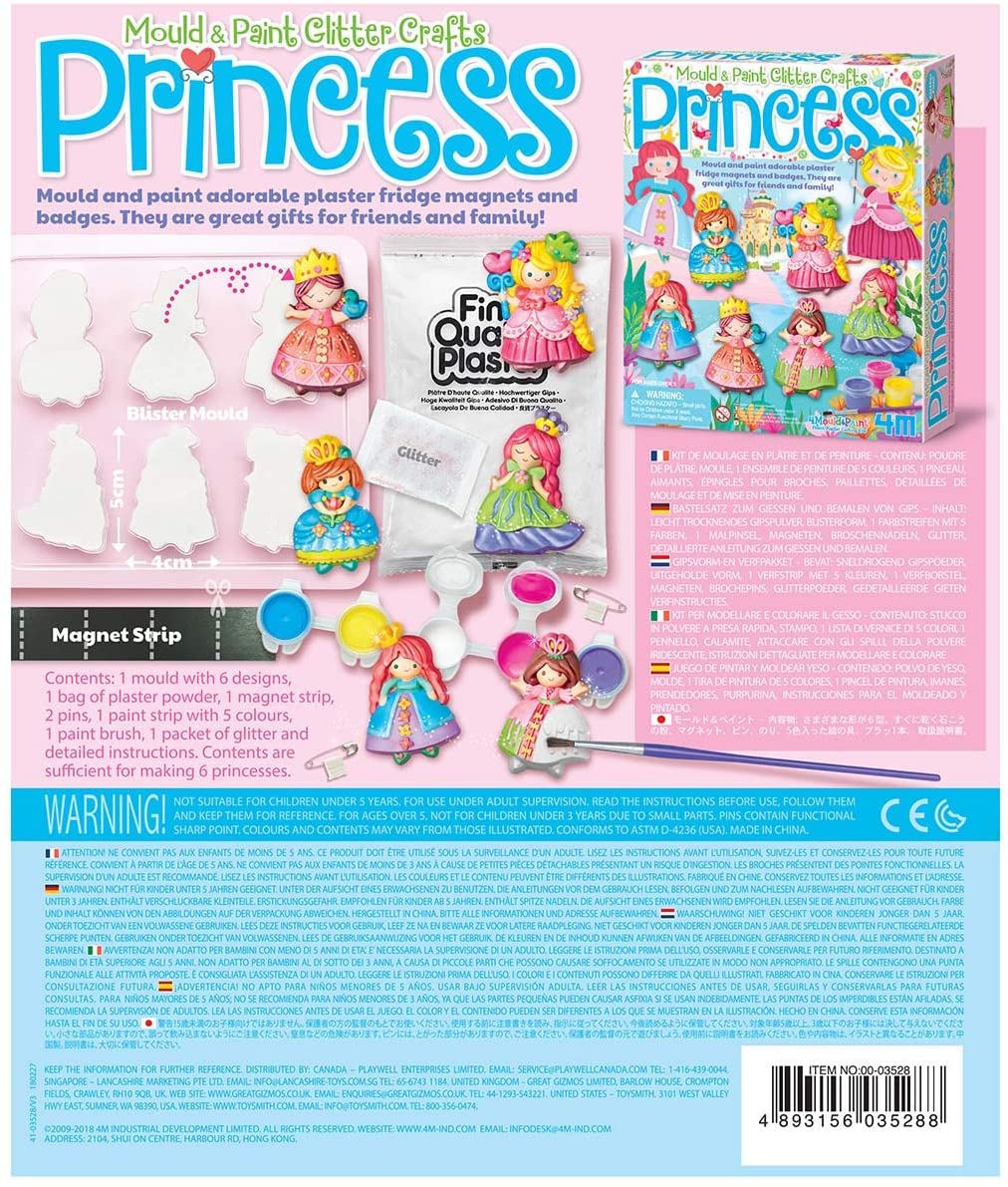 Buy 4M Glitter Princess Mould and Pain-Multi Coloured | Yallatoys.com