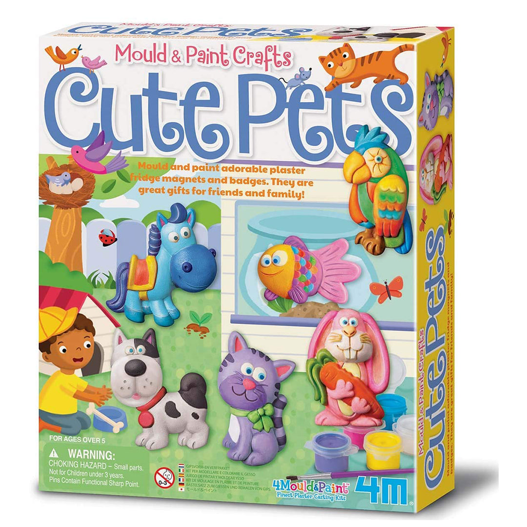Buy 4M Mould & Paint Cute Pets from 4Mould & Paint Finest Plaster Casting Kits Mould and Paint Adorable Plaster Fridge Magnets and Pins | Yallatoys.com
