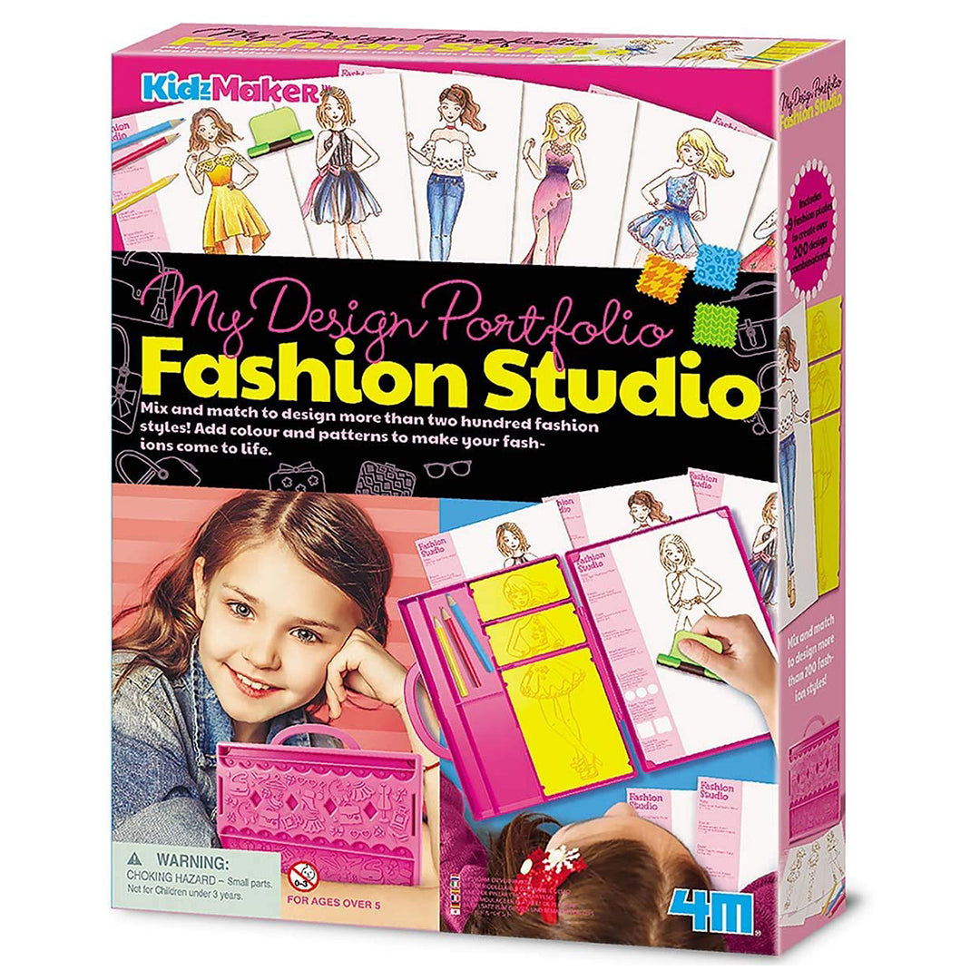 Buy 4M My Design Portfolio Fashion Studio Playset Multi-Colour | Yallatoys.com