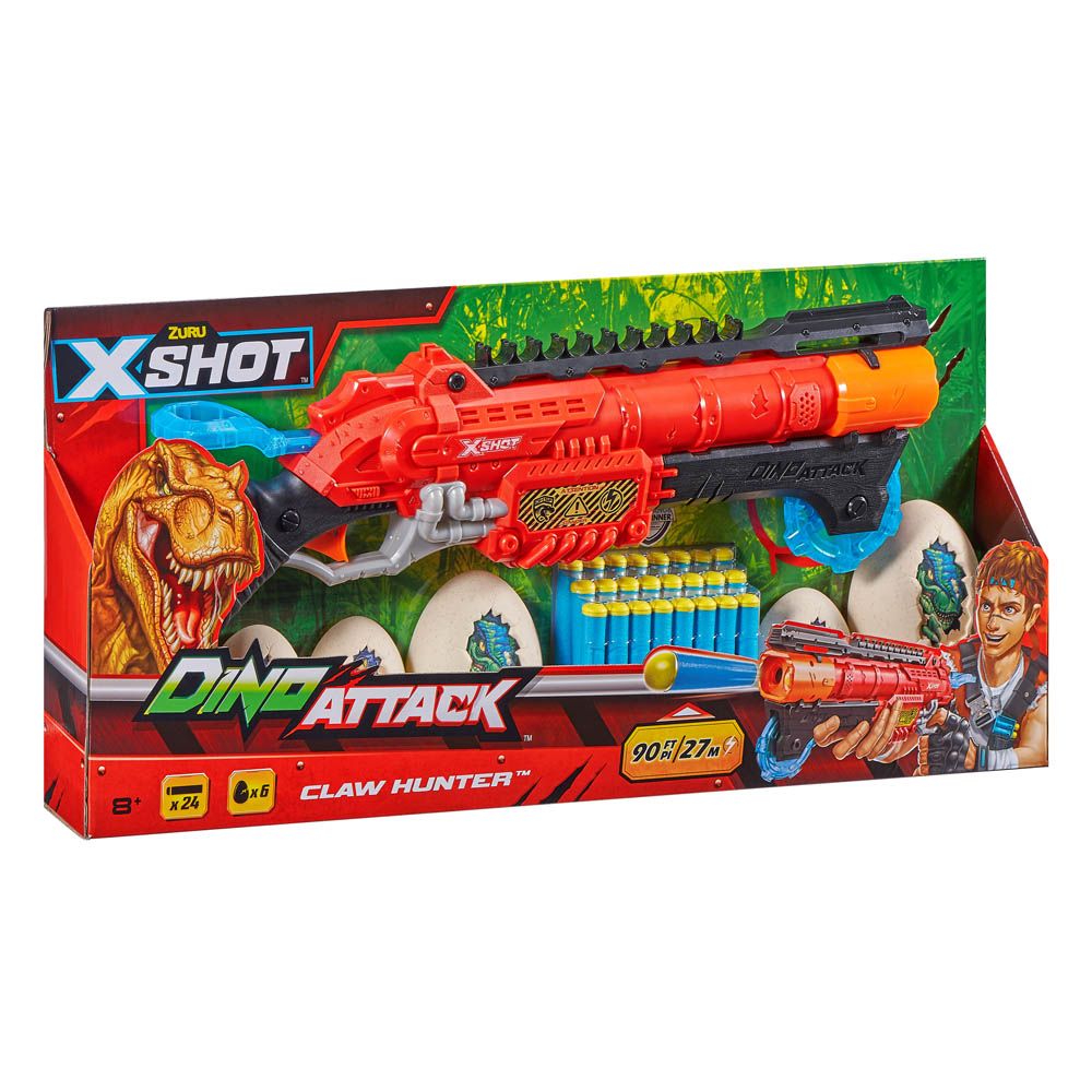 Buy X-Shot Dino Attack-Eliminator with 2 Medium Egg,4 Small Egg & 24 Darts | Yallatoys.com