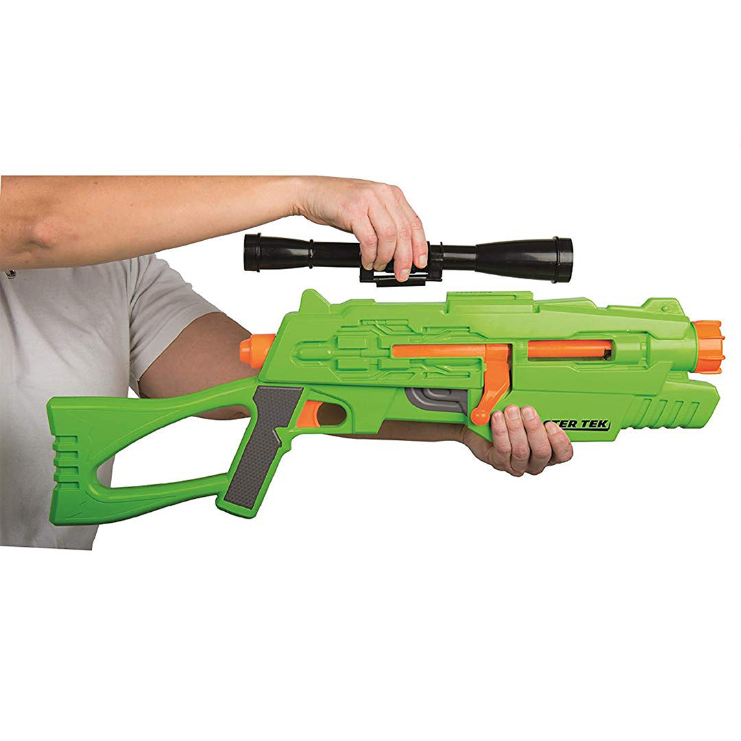 Buy Buzz Bee Air Warrior Master Tek Blaster Toy Gun with Comes wth a Scope, Barrel, a Magazine and 10 Long Distance Darts | Yallatoys.com