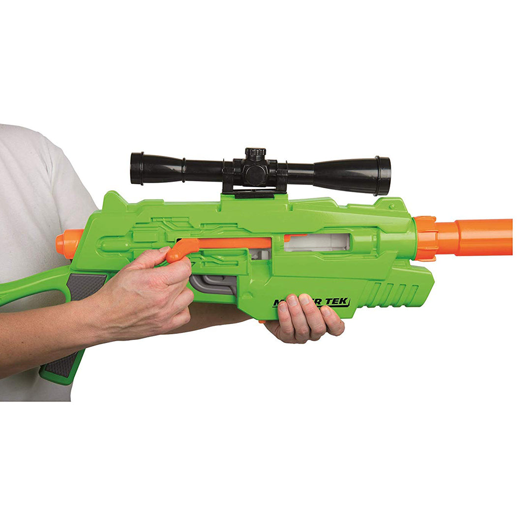 Buy Buzz Bee Air Warrior Master Tek Blaster Toy Gun with Comes wth a Scope, Barrel, a Magazine and 10 Long Distance Darts | Yallatoys.com