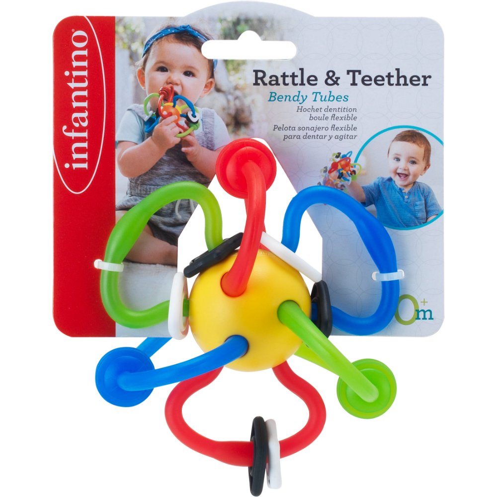 Infantino Rattle & Teether Bendy Tubes Infantino Yallatoys