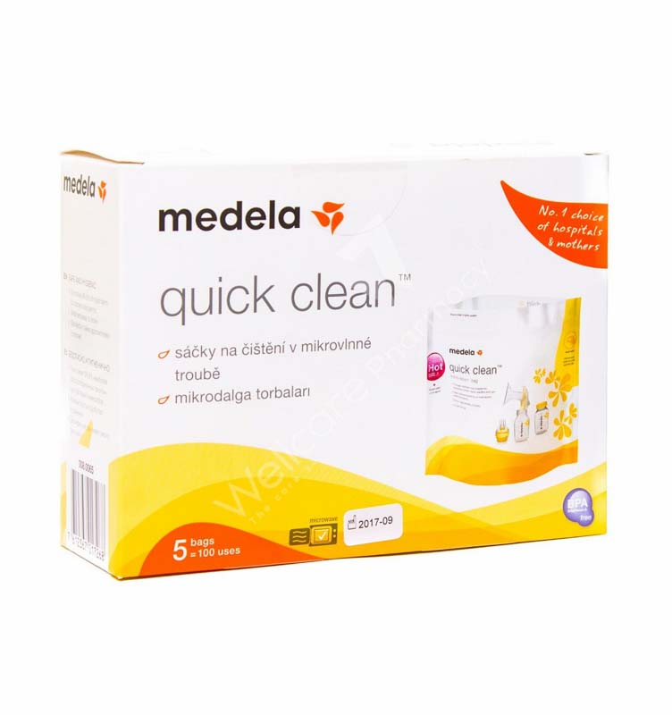 Medela Quick Clean Microwave Bags 5/Pkt Medela Yallatoys