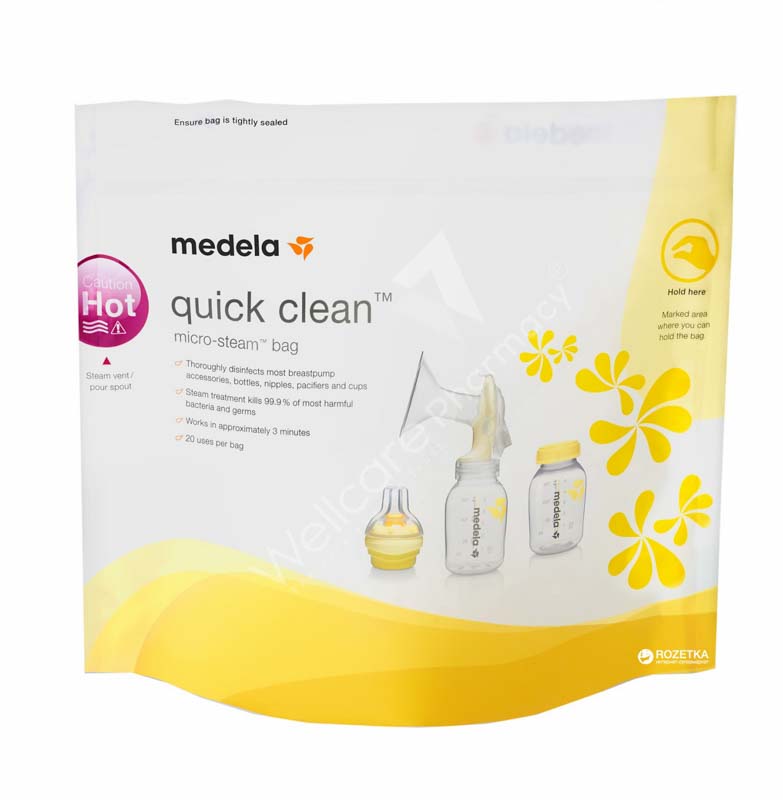 Medela Quick Clean Microwave Bags 5/Pkt Medela Yallatoys