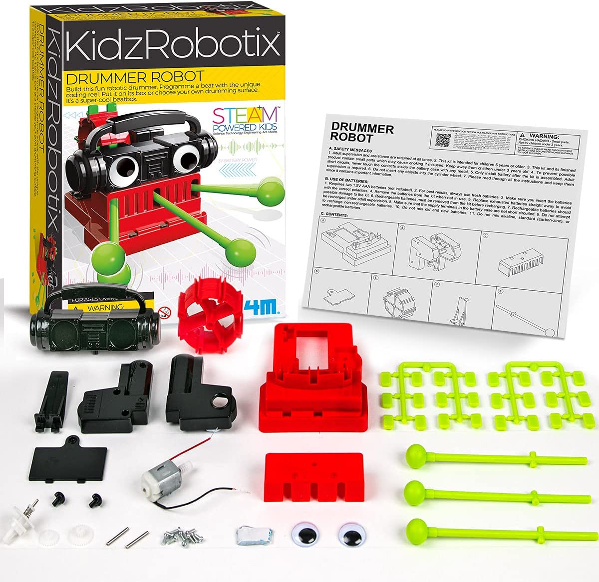 4M KidzLabs Drummer Robot DIY Kit