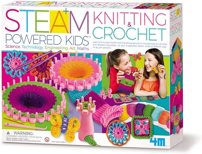 4M STEAM Kids Knitting Crochet