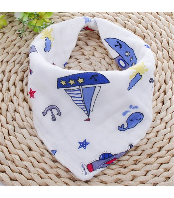 Little Story  Muslin Bandana Bibs Set Of 3 Anchor And Ships Little Story Yallatoys