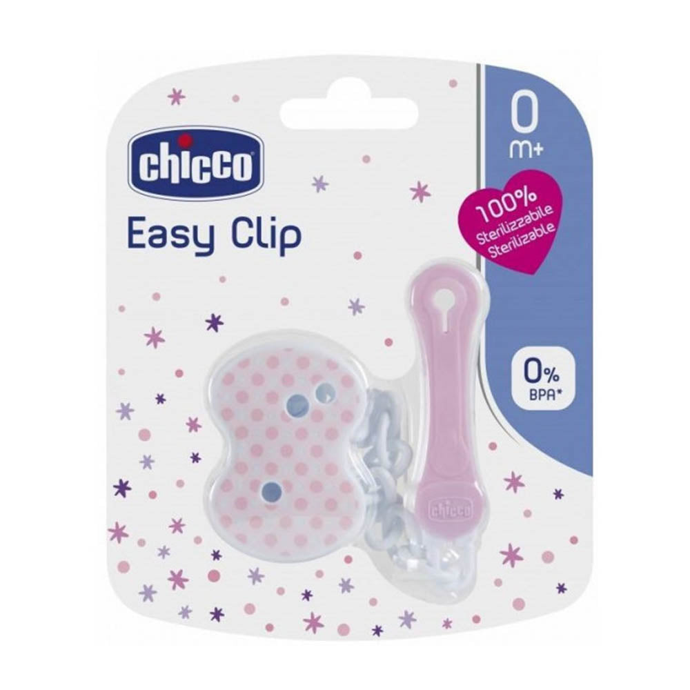 Chicco Easy Clip With Chain Pink Chicco Yallatoys