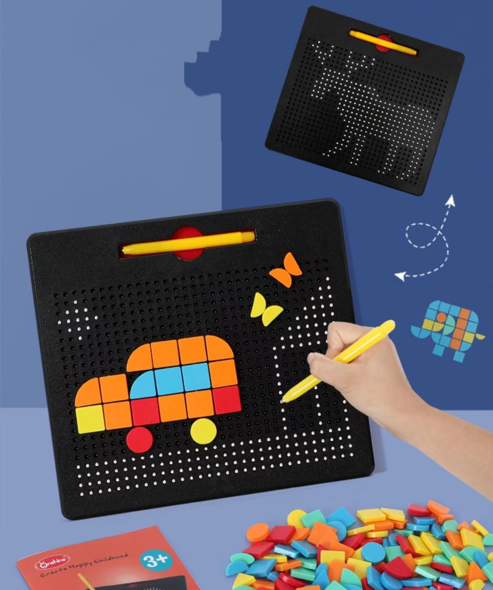 Buy Magnetic Beads Drawing Board with Magnetic Pen and Puzzle | Yallatoys.com