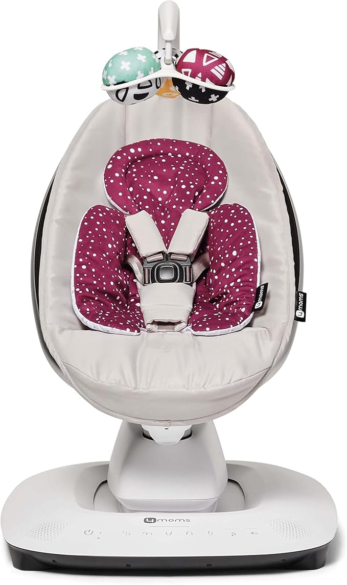 4moms RockaRoo and MamaRoo 2.0 Infant Insert for Newborn Baby Multipurpose Maroon Plush Sold Separately Subjected To Availability) 4moms Yallatoys