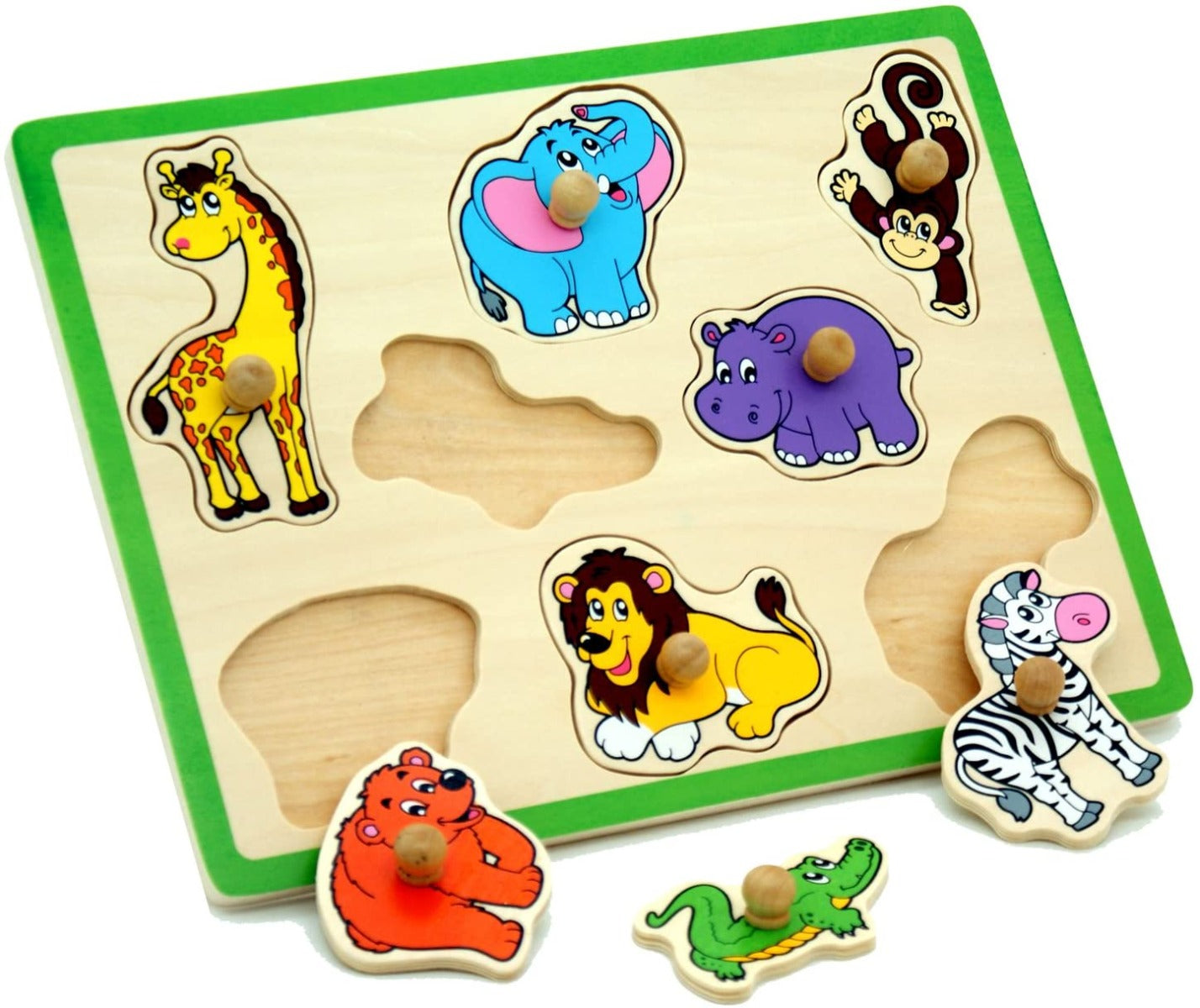 Buy Viga Wooden Flat Puzzle Wild Animals | Yallatoys.com