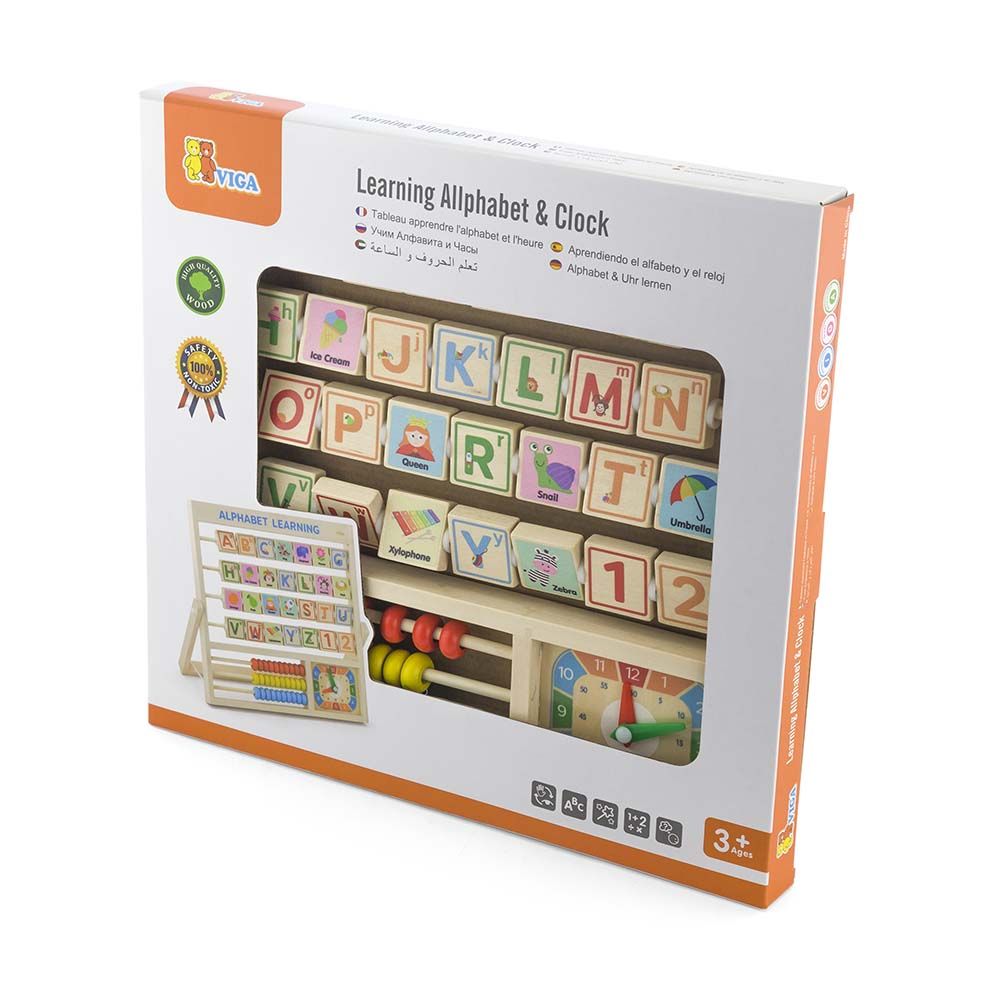 Buy Viga Learning Alphabet & Clock | Yallatoys.com