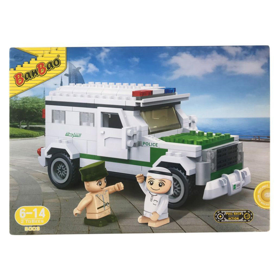 Buy Banbao Arabic Police Car 220 Pcs | Yallatoys.com