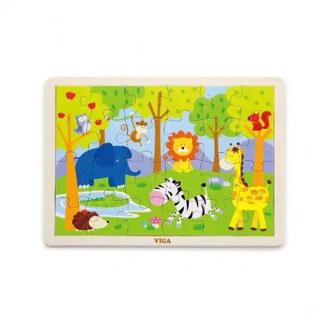 Buy Viga Wooden Puzzle Safari 24 Pieces | Yallatoys.com