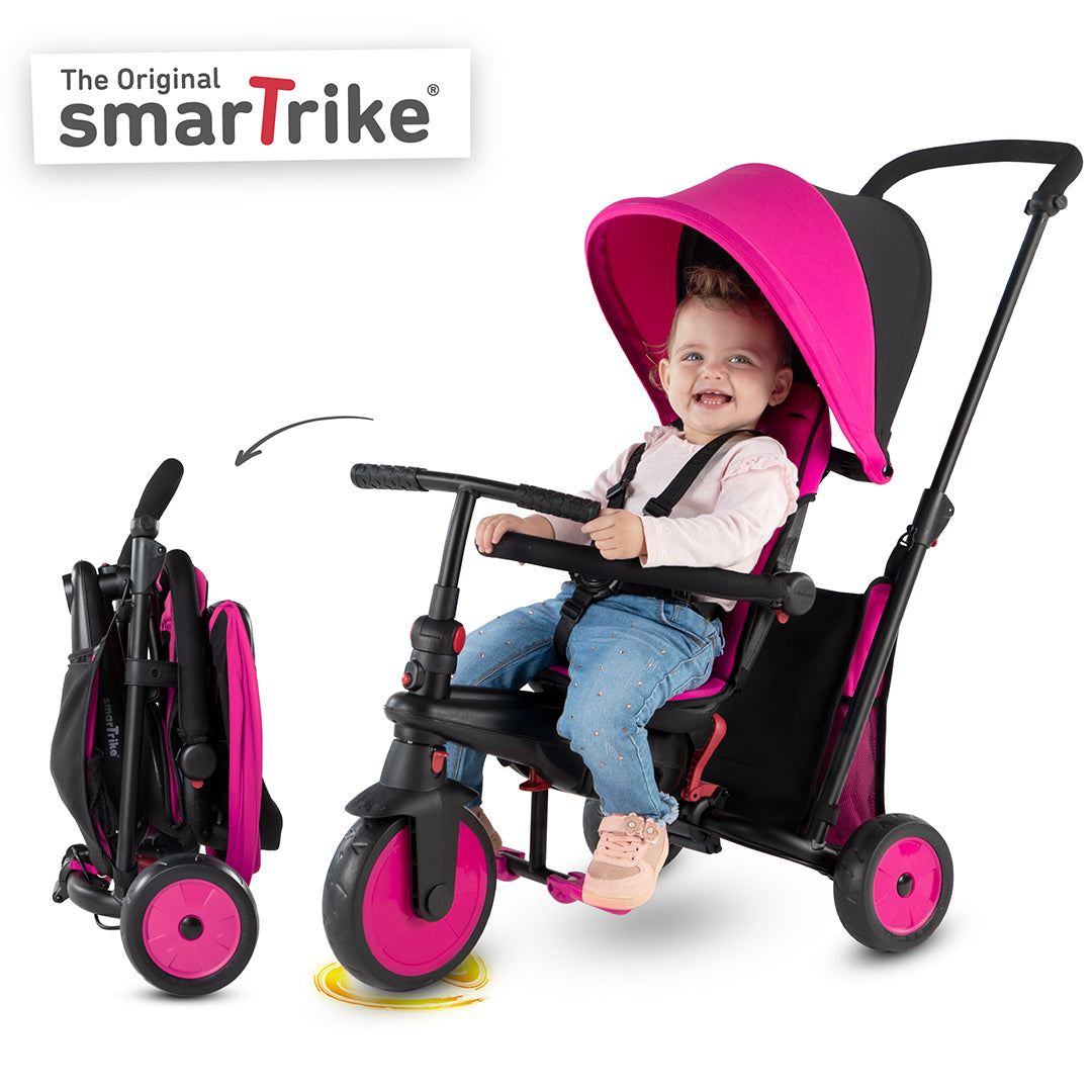 Buy Smart Trike Smartfold Folding Baby Tricycle Pink | Yallatoys.com