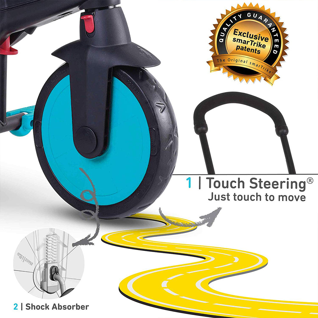 Buy Smart Trike Smartfold Folding Baby Tricycle Blue | Yallatoys.com