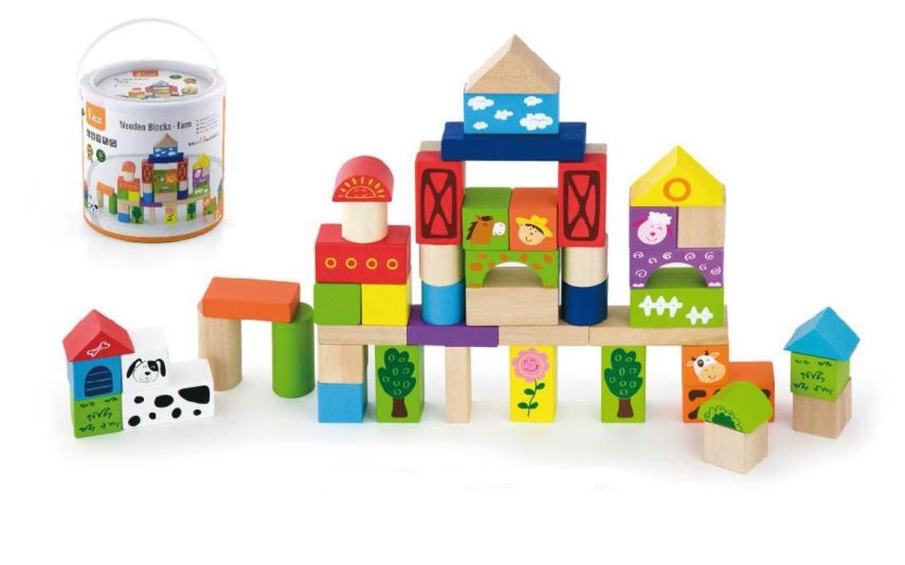 Buy Viga Wooden 50pcs Blocks Farm | Yallatoys.com