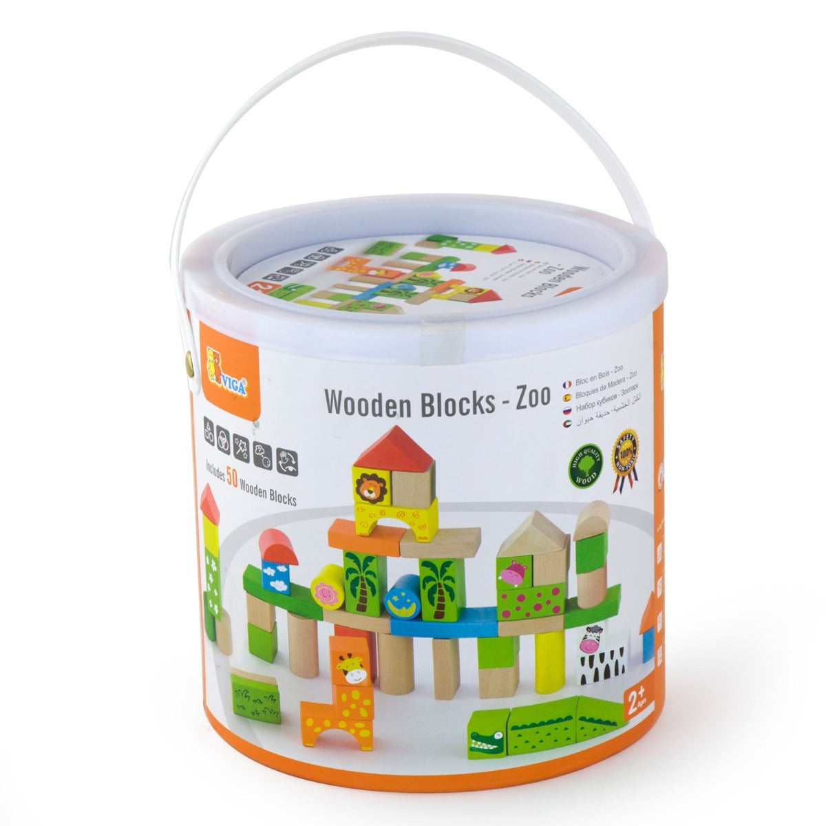 Buy Viga Building Blocks in a Drum Zoo | Yallatoys.com