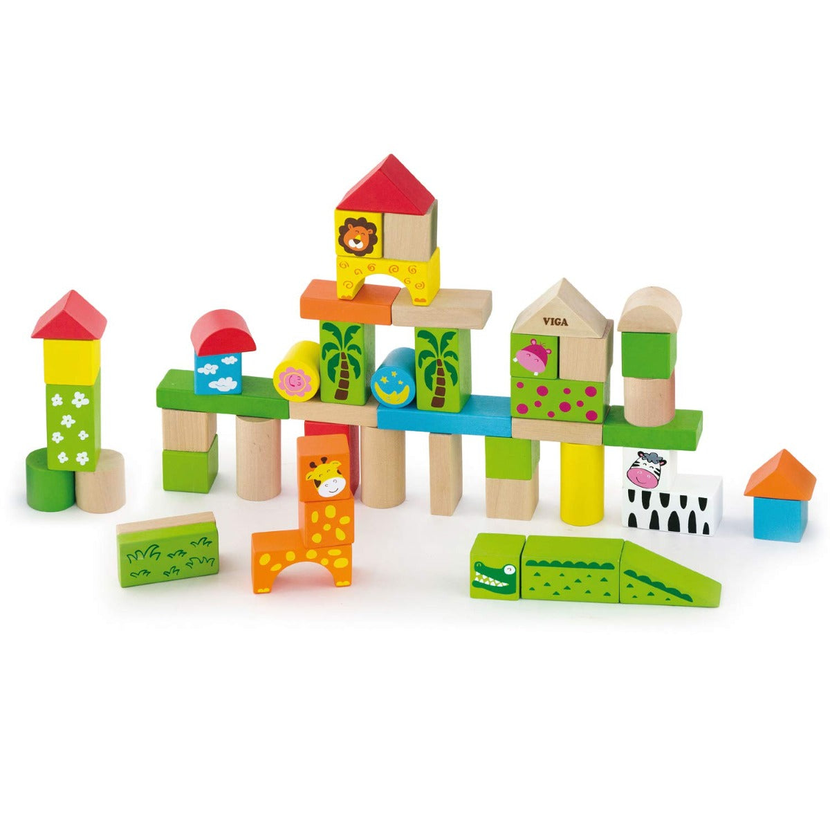 Buy Viga Building Blocks in a Drum Zoo | Yallatoys.com