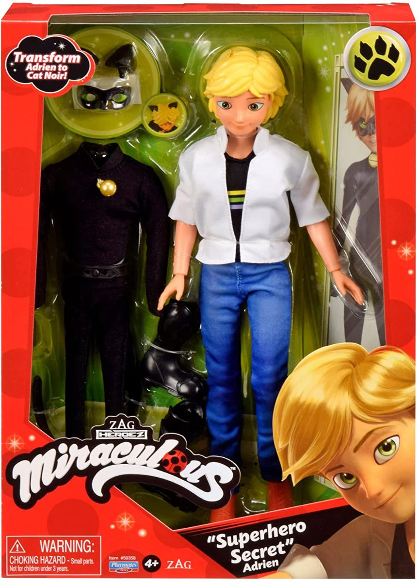 Buy Miraculous Ladybug Superhero Secret Adrien with Cat Noir Outfit | Yallatoys.com